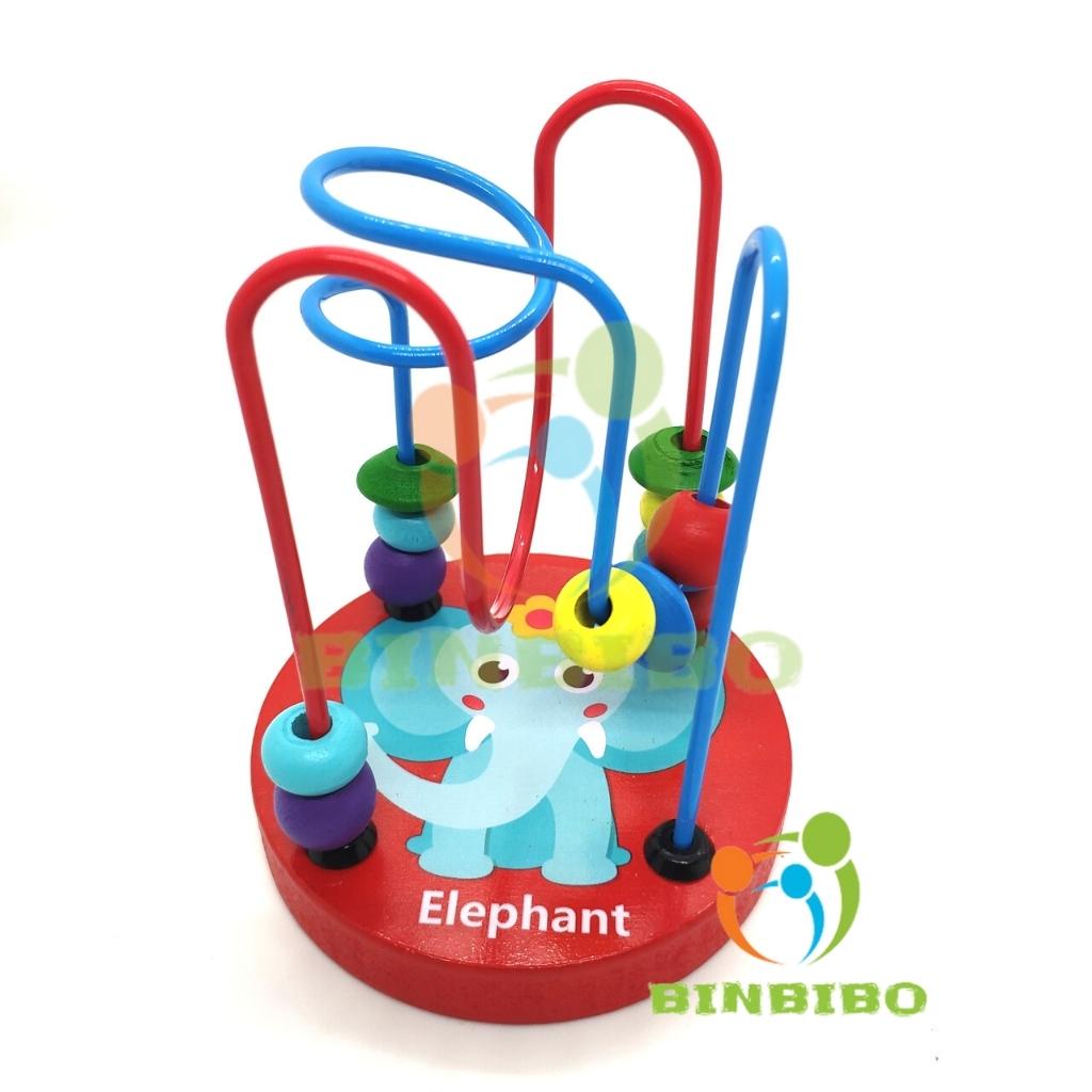 Đồ chơi luồn hạt gỗ mini cho bé luyện khéo tay kiên nhẫn giúp phát triển trí tuệ - Binbibo