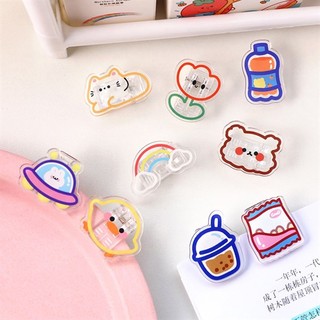 3 Kẹp Giấy Mica Nhiều Hình Dễ Thương 2.3*3.5Cm - Thỏ Hồng VPP