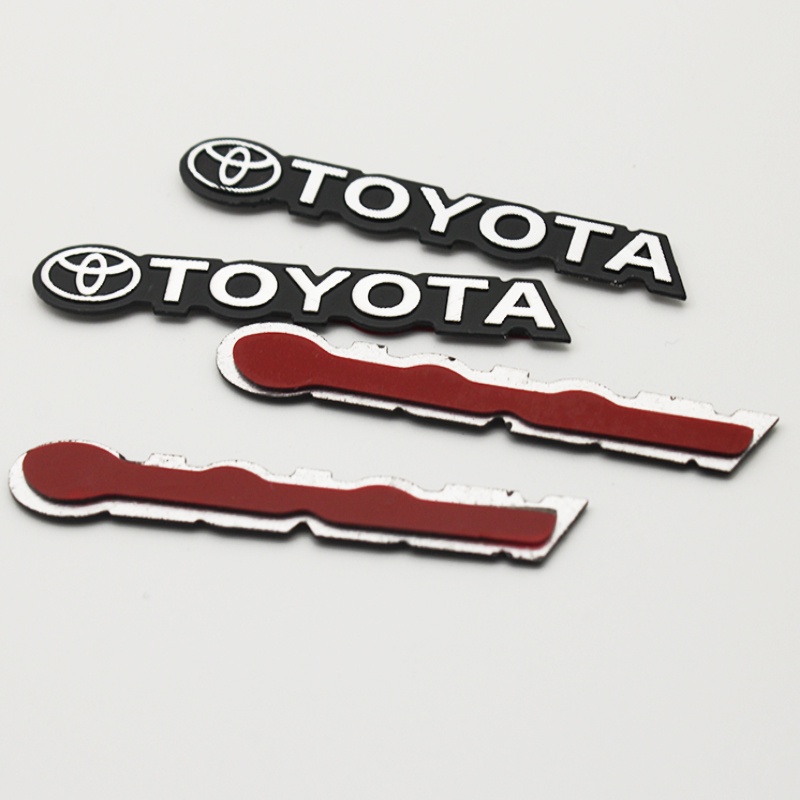 Set 4 / 8 Miếng Dán Loa Âm Thanh 3D Bằng Kim Loại Nhôm Cho Toyota VIos Yaris Corolla Cross Wish Revo CHR Avanza Fortuner Rush Wigo Innova raize