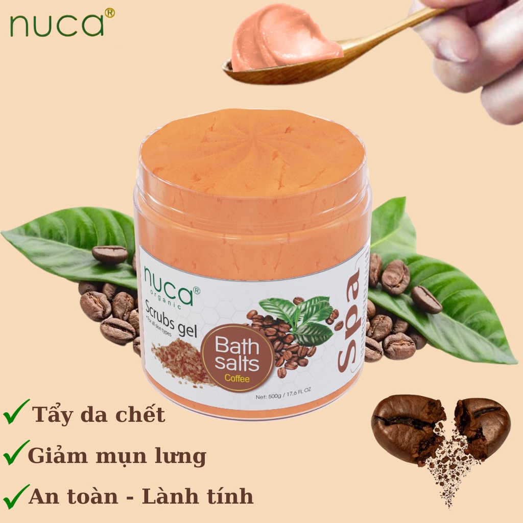 [Mới] Muối Tắm Tẩy Tế Bào Chết Cơ Thể Giảm Mụn Lưng NUCA 550g