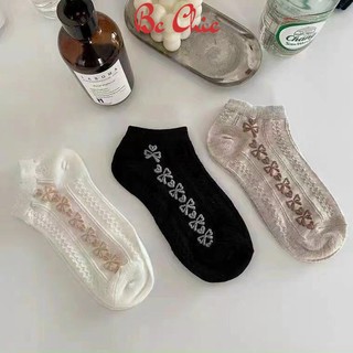 TẤT NỮ, TẤT CỔ NGẮN HÌNH NƠ KẾT HỢP HÌNH TRÁI TIM KUTE T779 BC_CHIC LINGERIE
