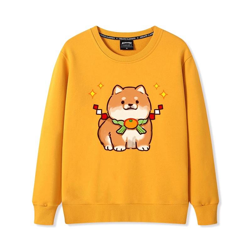 Áo Sweater Nữ HappyFamily In Hình Chú Chó Mập Ú Đáng Yêu Chất Cotton 100 Cao Cấp