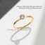 Nhẫn nữ chất liệu titan không gỉ đính đá pha lê mạ vàng 18k trang sức titan phong cách hàn quốc đơn giản