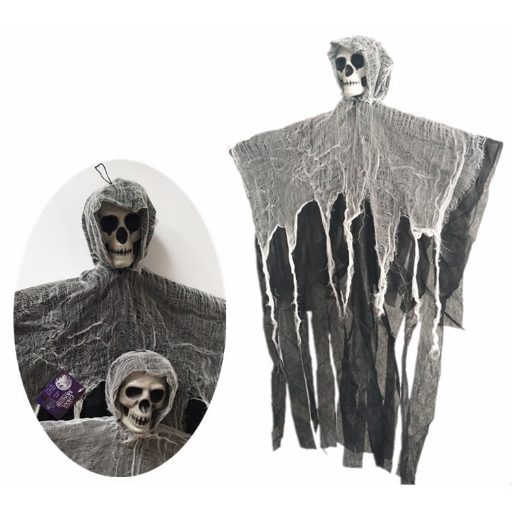 Ma halloween - mô hình con ma trang trí halloween - Ma cảm ứng đèn nhạc
