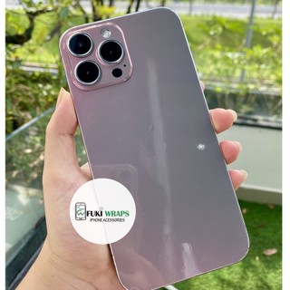 Miếng Dán Skin Mặt Sau Full Viền Ánh Tím cho 15 Pro Max, 14 Pro Max, 13 Pro Max, 12 Pro Max, XS Max, Plus - FukiShop