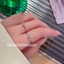 Nhẫn nữ chất liệu titan không gỉ đính đá pha lê mạ vàng 18k trang sức titan phong cách hàn quốc đơn giản