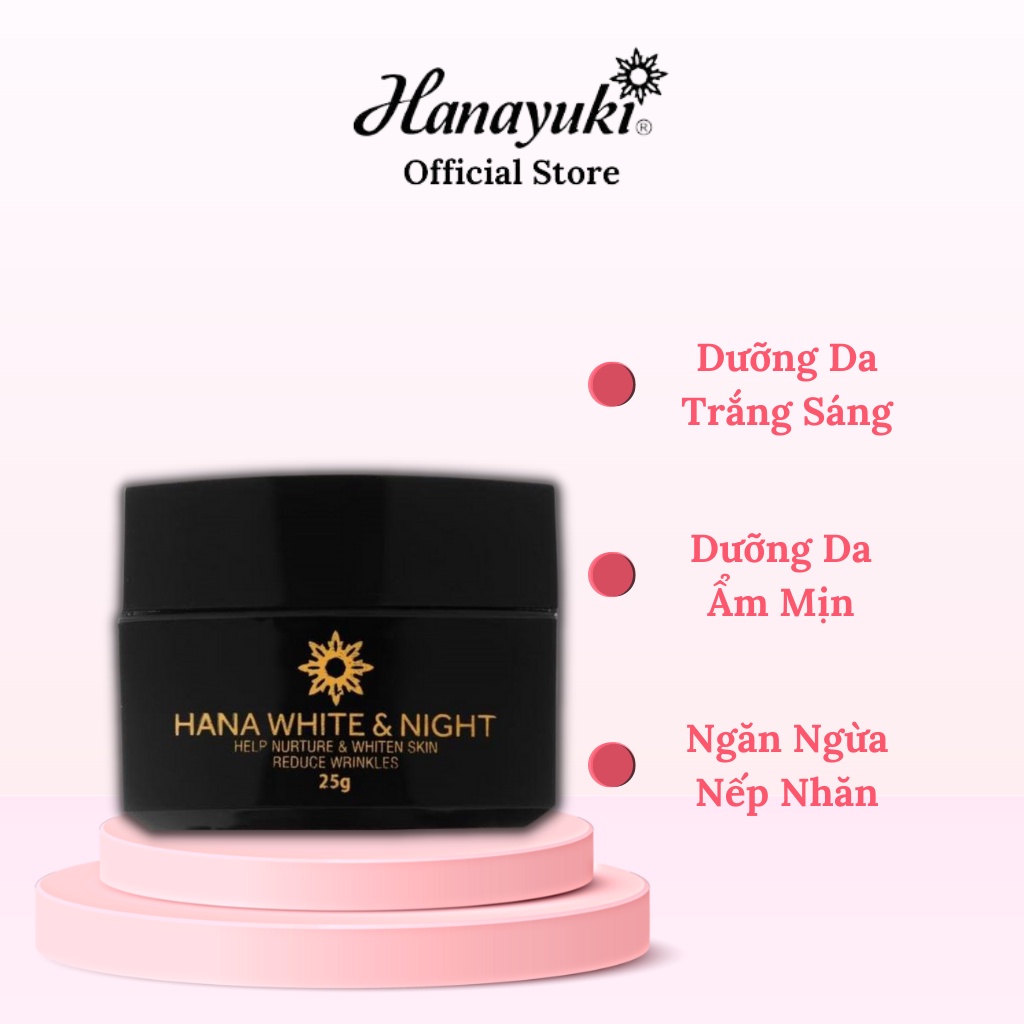 Ảnh Kem Dưỡng Trắng Da Ngày & Đêm Hanayuki Chính Hãng 2