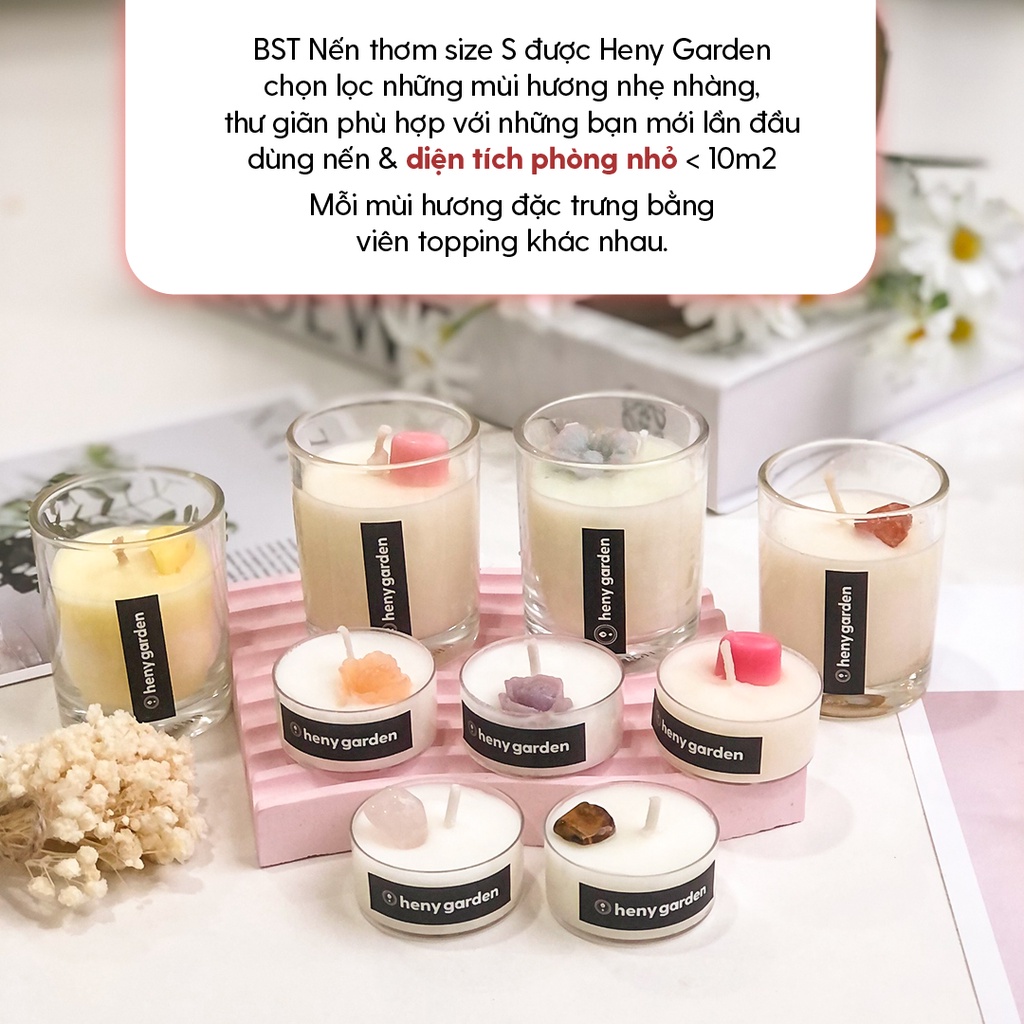 Ảnh Nến Thơm Heny Garden Mini Cho Làm Việc Và Phòng Nhỏ Mùi Hương Dễ Ngủ, Thư Giãn 1