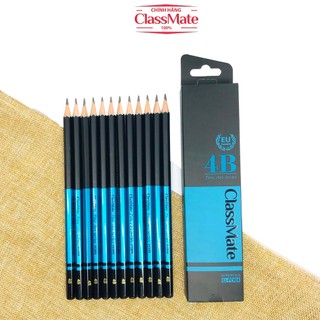 Hộp 12 Bút Chì Gỗ Fine Art 4B CLASSMATE Nét Bút Mịn, Dùng Làm Họa Cụ Vẽ Tranh Chuyên Nghiệp CL-PC904