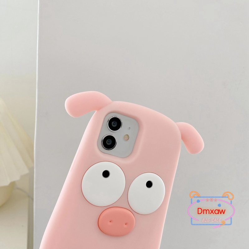 Ốp Điện Thoại Silicon Mềm Hình Chú Heo Cho iPhone 14 Pro Max 14 Plus 13 Pro Max 12 11 Pro Max X XR XS Max 8 7 6 6s Plus SE 2020