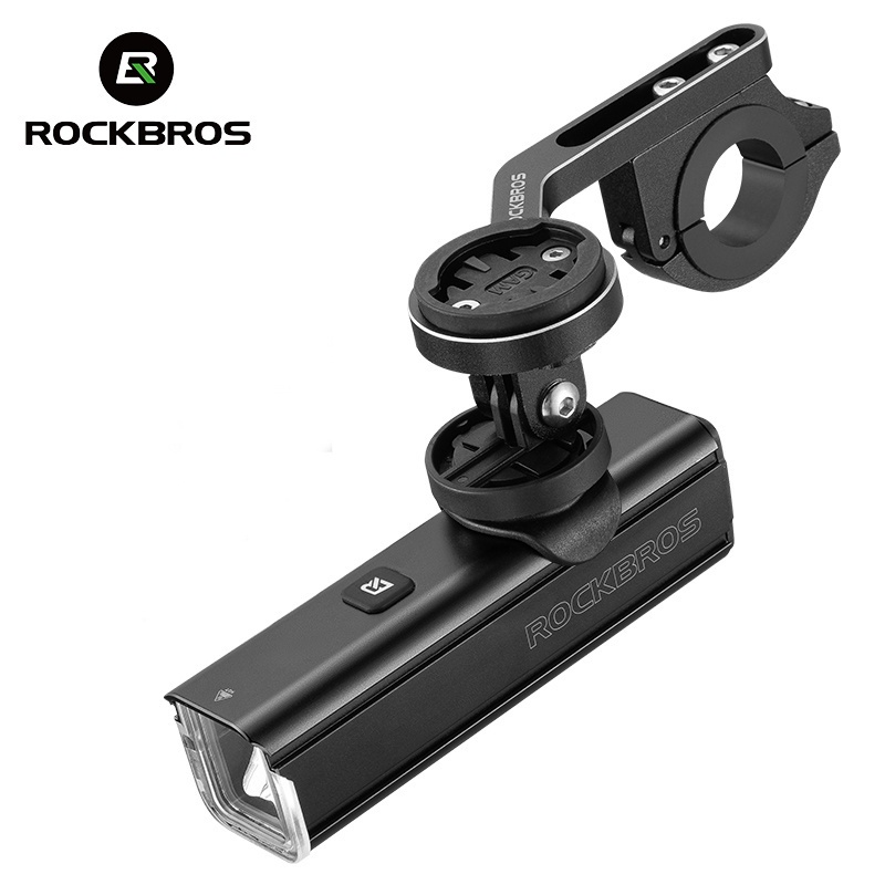 Đèn LED gắn phía trước xe đạp chống nước 1000 lumen ROCKBROS có thể sạc lại bằng nhôm với giá đỡ có bán lẻ