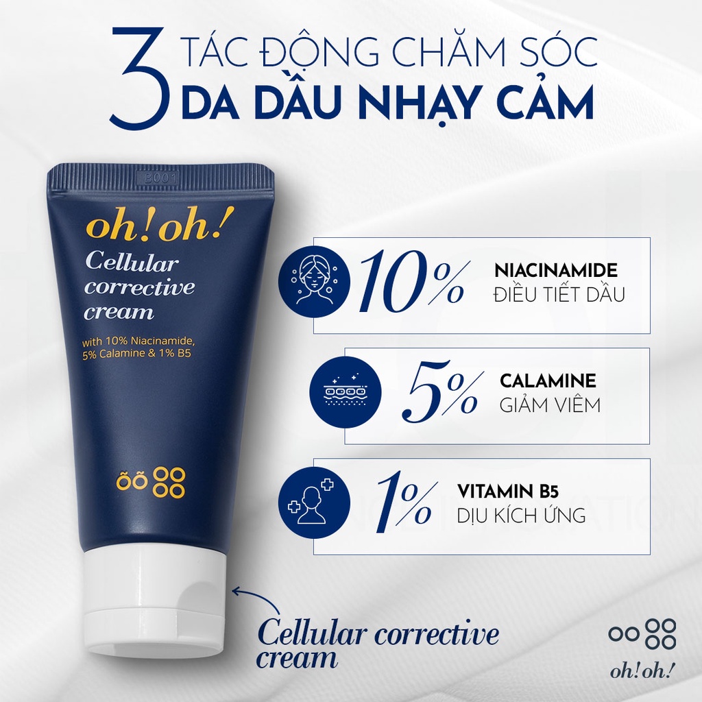 Kem dưỡng phục hồi da đa năng oh oh Cellular Corrective Cream (30ml)