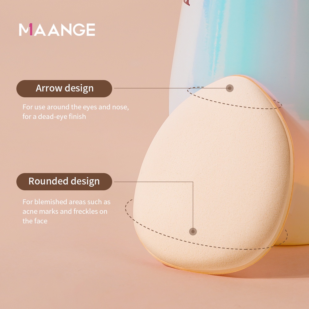 10 miếng mút trang điểm MAANGE hình ngón tay cỡ nhỏ an toàn tiện dụng 51104