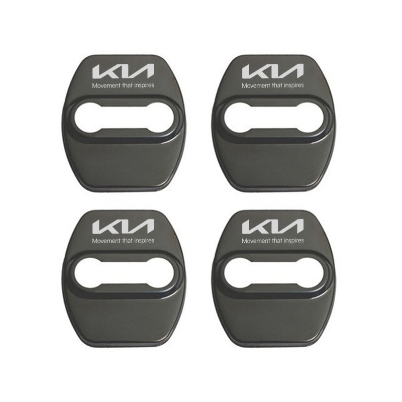 Bộ 4 Vỏ Bọc Khóa Cửa Xe Hơi Bằng Thép Không Gỉ Cho Kia Morning Seltos K2 K3 K5 Carens XCeed Forte Cerato Soluto Sportage Picanto RIO Carnival sorento