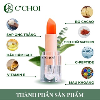 [Cam Pha Lê] Son Dưỡng Saffron C'CHOI - Dưỡng Ẩm Mềm Môi - Cải Thiện Thâm Môi - S01