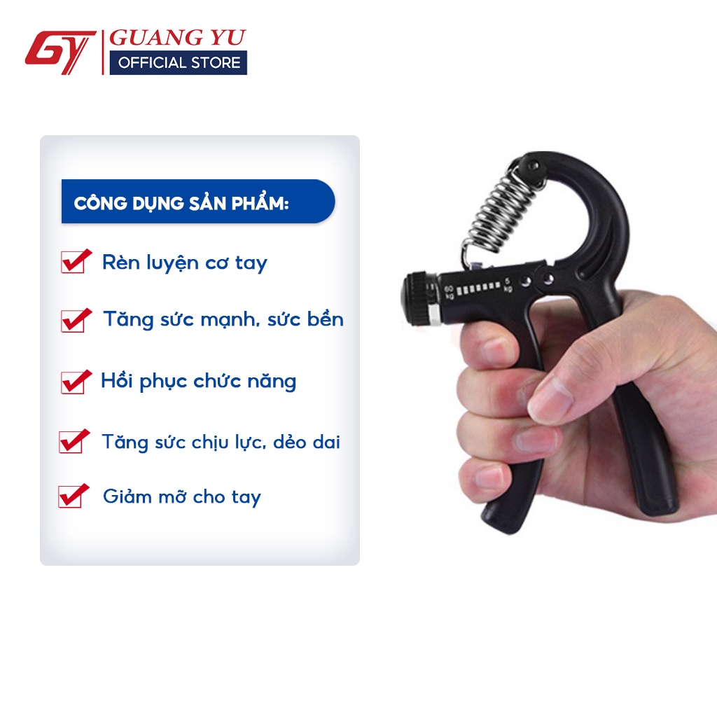 Ảnh Kìm Bóp Tay Kìm Tập Cơ Tay GUANG YU Dụng Cụ Tập Gym Tại Nhà Có Bộ Đếm Số Điều Chỉnh Lực Từ 5 đến 60KG 2