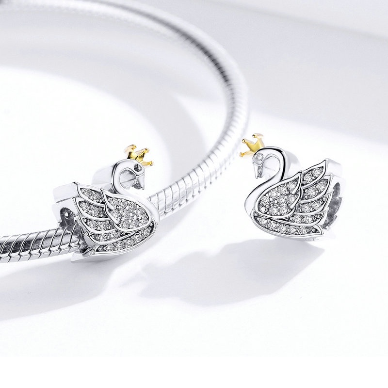 Bamoer Charms Bạc 925 mạ vàng Love Series Hạt cho vòng cổ vòng tay DIY