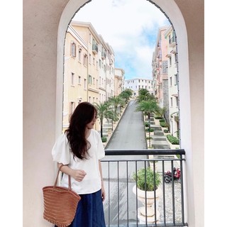 Áo thô Hàn form suông phối tay bồng Annie top Ma Vie