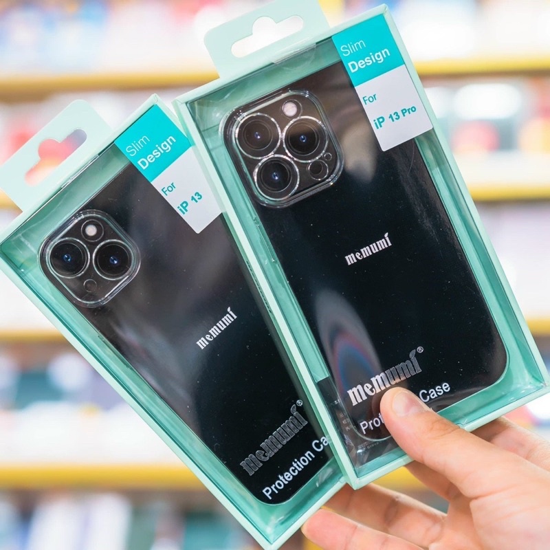 Ốp Lưng iPhone Memumi Trong Suốt Có Bảo Vệ camera dành cho iPhone 13 đến 17 Pro Max