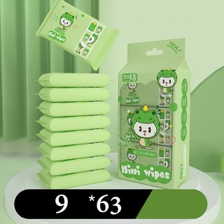 Khăn Giấy Ướt Mini Dễ Thương Bỏ Túi Tiện Lợi ( túi 8 gói ) Khăn Đa Năng Tiện Dụng