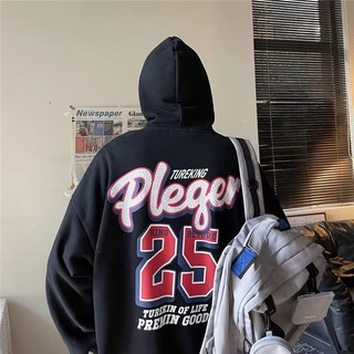 Áo Hoodie Tay Dài In Số 25 Thời Trang Đường Phố Mỹ Cổ Điển Dành Cho Nam Nữ
