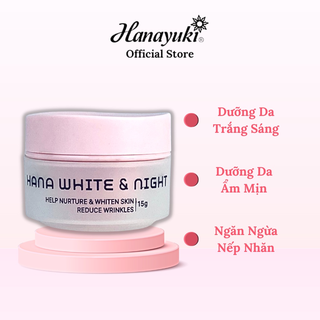 Ảnh Kem Dưỡng Trắng Da Ngày & Đêm Hanayuki Chính Hãng 3