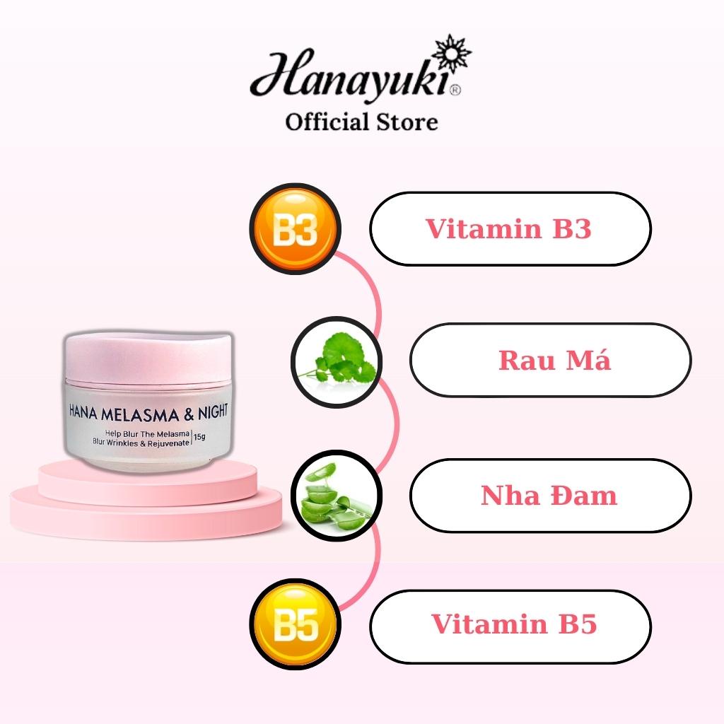 Ảnh Kem Nám Dưỡng Ẩm Da Mặt - Kem Dưỡng Trắng Da Hanayuki Chính Hãng 15g 3