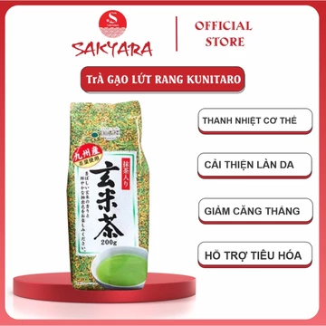 ( DATE T4/2027 ) Trà gạo lứt Nhật Bản trà xanh gạo lứt rang Kunitaro 150g nội địa Nhật