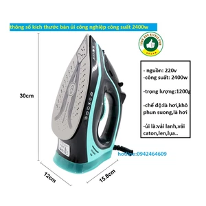 Bàn Ủi LÀ Điện Hơi Nước 2400W HAEGER HG-1250 CỦA ĐỨC nhập khẩu- chính hãng-bảo hành 12 tháng