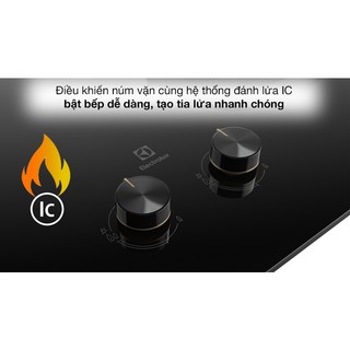 Bếp ga âm Electrolux EHG8250BC-Chính hãng 100% trưng bày mới 99%-Đánh lửa:Đánh lửa IC bằng pin nhanh