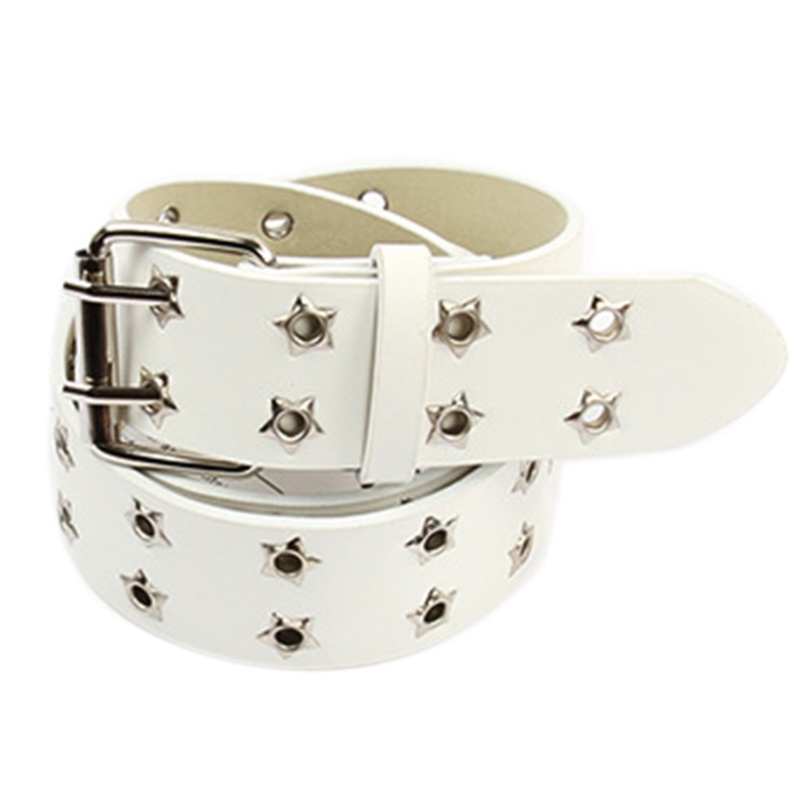 Thắt Lưng Da Giả Cao Cấp Cho Quần Jean, Khóa Grommet Kim Loại, Rộng 1.5 Inch