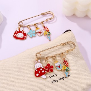 Ghim Cài Ba Lô Tráng Men Hình Thỏ Con Dễ Thương Sáng Tạo Thích Hợp Làm Quà Tặng Cho Bạn