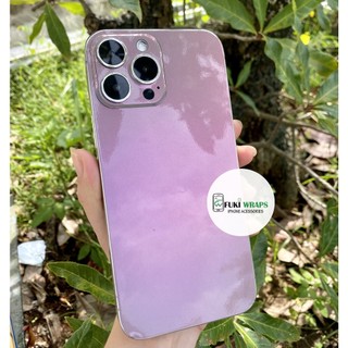 Miếng Dán Skin Mặt Sau Full Viền Ánh Tím cho 15 Pro Max, 14 Pro Max, 13 Pro Max, 12 Pro Max, XS Max, Plus - FukiShop