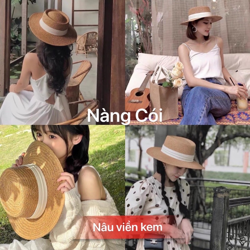 Mũ cói đi biển, nón cói Pana đúng hàng Quảng Châu cao cấp (ĐÓNG THÙNG TO)
