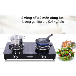 Bếp ga đôi Kangaroo KG526M-Chính hãng trưng bày-chính hãng 100% bảo hành 12 tháng