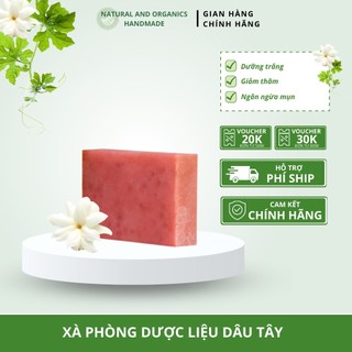Xà Phòng Dâu Tây  Giảm Thâm Mụn Sáng Da Và Hiệu Quả Chiết Xuất 100% Thiên Nhiên Xà Phòng Dâu Tây 100gr