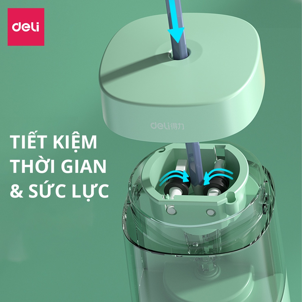 Gọt Bút Chì Điện Deli Deli Chuốt Chì Tự Động 3 Chế Độ Tiện Lợi Nhanh Chóng Phù Hợp Với Mọi Loại Chì