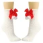 OXXGGKAO Nữ Giáng Sinh Mùa Đông Ấm Áp Tất Ngủ Vớ Với Nơ Pompom Dễ Thương