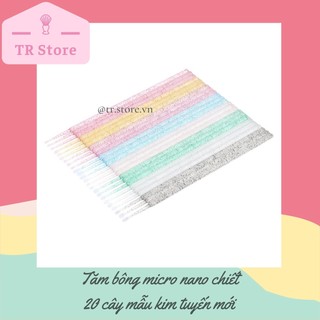20 tăm bông micro nano chiết kim tuyến hỗ trợ trang điểm, kẻ mắt eyeliner,...