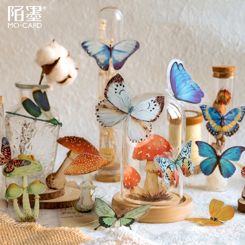 Sticker trong suốt cute chống nước trang trí đa năng set 20 nhãn dán HD216-K56