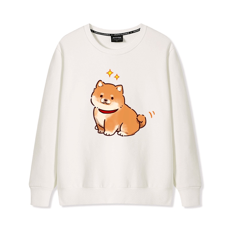 Áo Sweater Nữ HappyFamily In Hình Chú Chó Con Mập Ú Đáng Yêu Chất Cotton 100 Cao Cấp