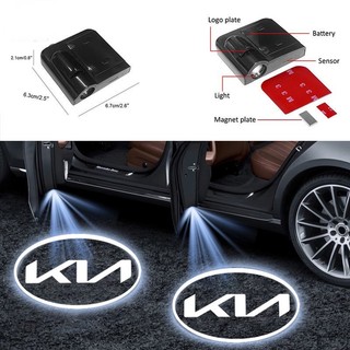2 Đèn Led Chiếu Sáng Cửa Xe Hơi Không Dây Cho KIA Morning Forte Spectra Sportage Rio Picanto Sorento K5 K3 Cerato Rondo Grand Carnival Seltos