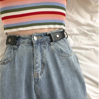 Thắt lưng lười dây chun có nút gài, nút cài bấm, khuy cài bấm điều chỉnh lưng quần Jean, quần bò cạp rộng nam nữ