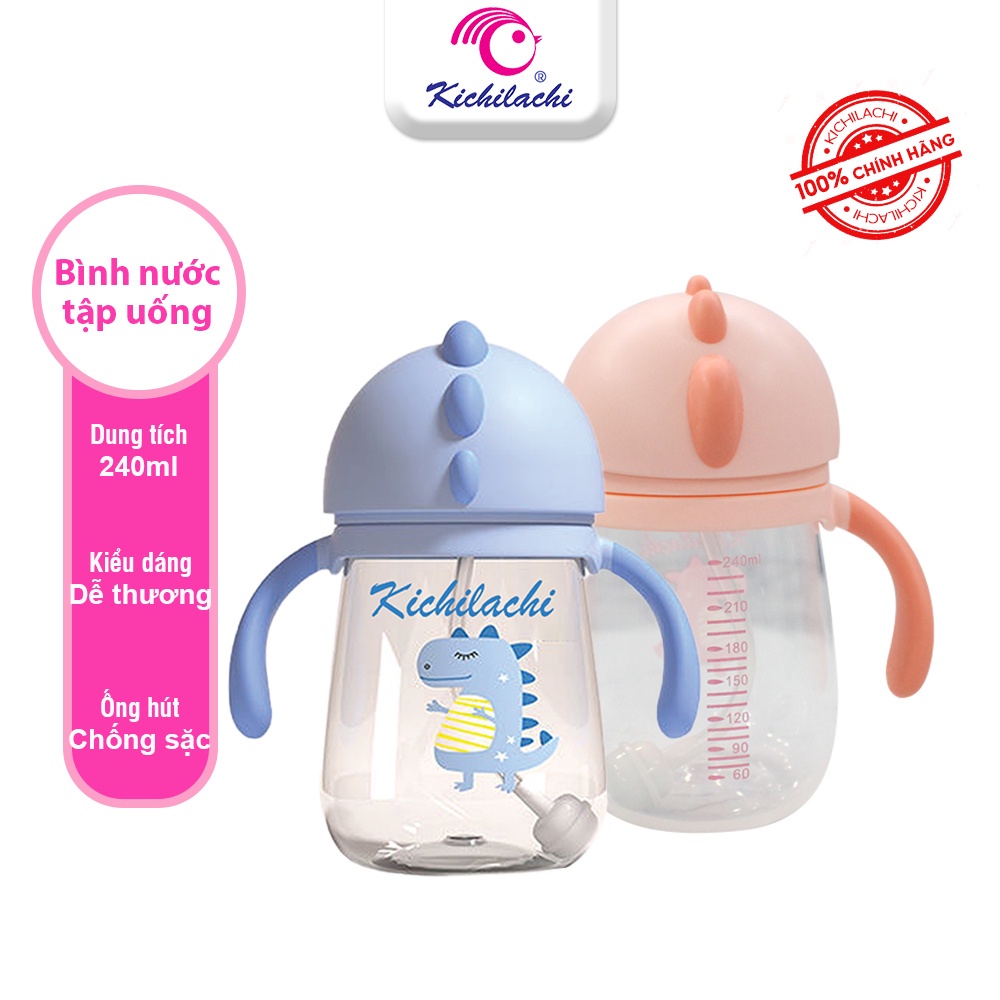Bình nước / Bình uống nước nhựa PP chống sặc Kichilachi 220ml/ 240ml/ 300ml - hanzomart