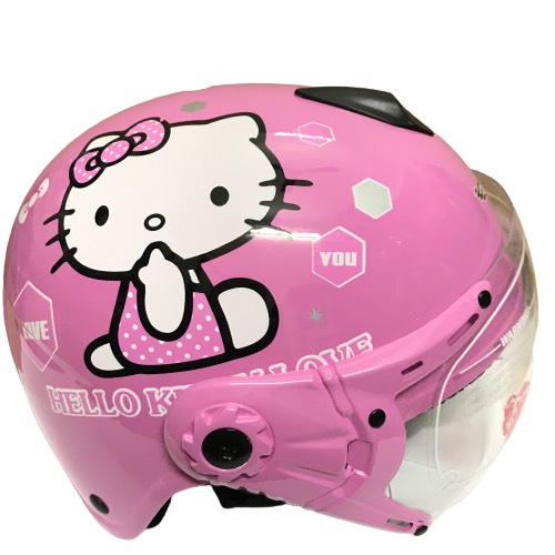 Mũ bảo hiểm trẻ em có kính Hello kitty - công chúa - siêu nhân cho bé 3-6 tuổi V&S - dưới 18kg - VS103KS - có nhiều màu