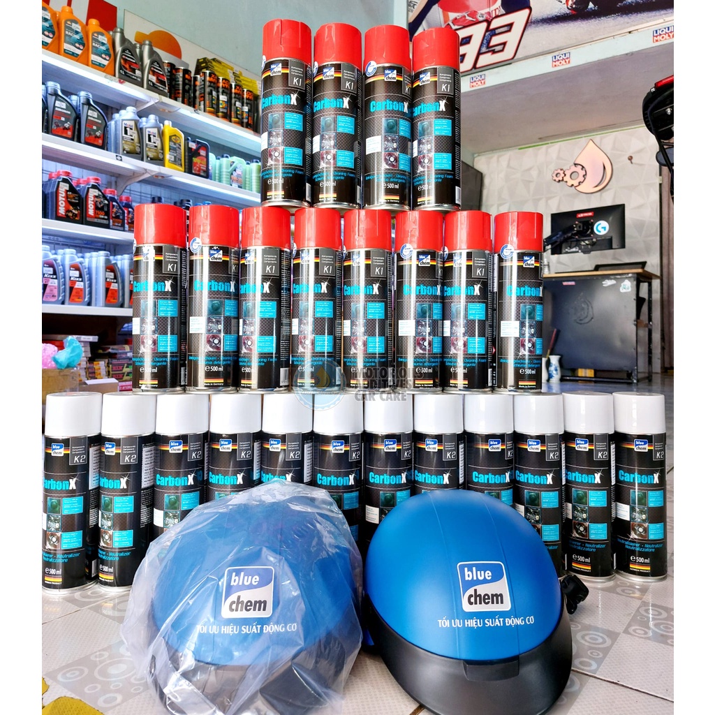 Vệ sinh buồng đốt Bluechem Carbon X Shopee Việt Nam