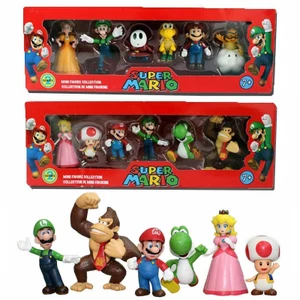 6 Chiếc Super Mario Bros.4 Series Trò Chơi Nhân Vật Hành Động Búp Bê Đồ Chơi Bánh Topper Xmas