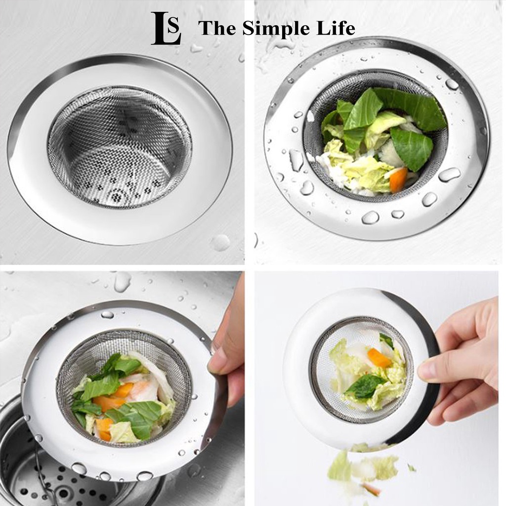 Lọc rác bồn rửa chén, nắp lọc rác inox bồn rửa chén, tóc, thức ăn, nhà ...
