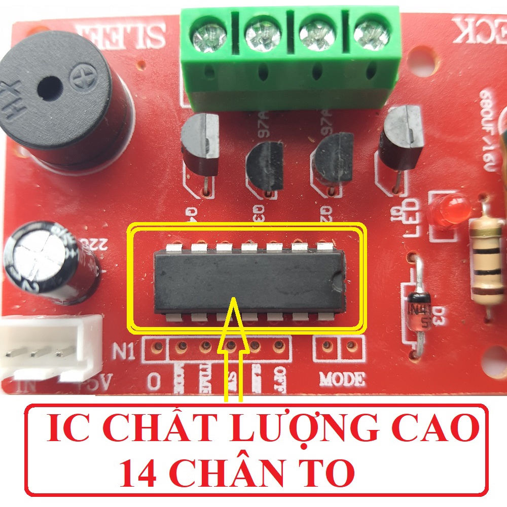[HÀNG LOẠI TỐT] Mạch quạt điều khiển từ xa INVERTECH loại tốt nhất IC 14 chân to có cầu chì bộ điều khiển quạt từ xa - ảnh 3