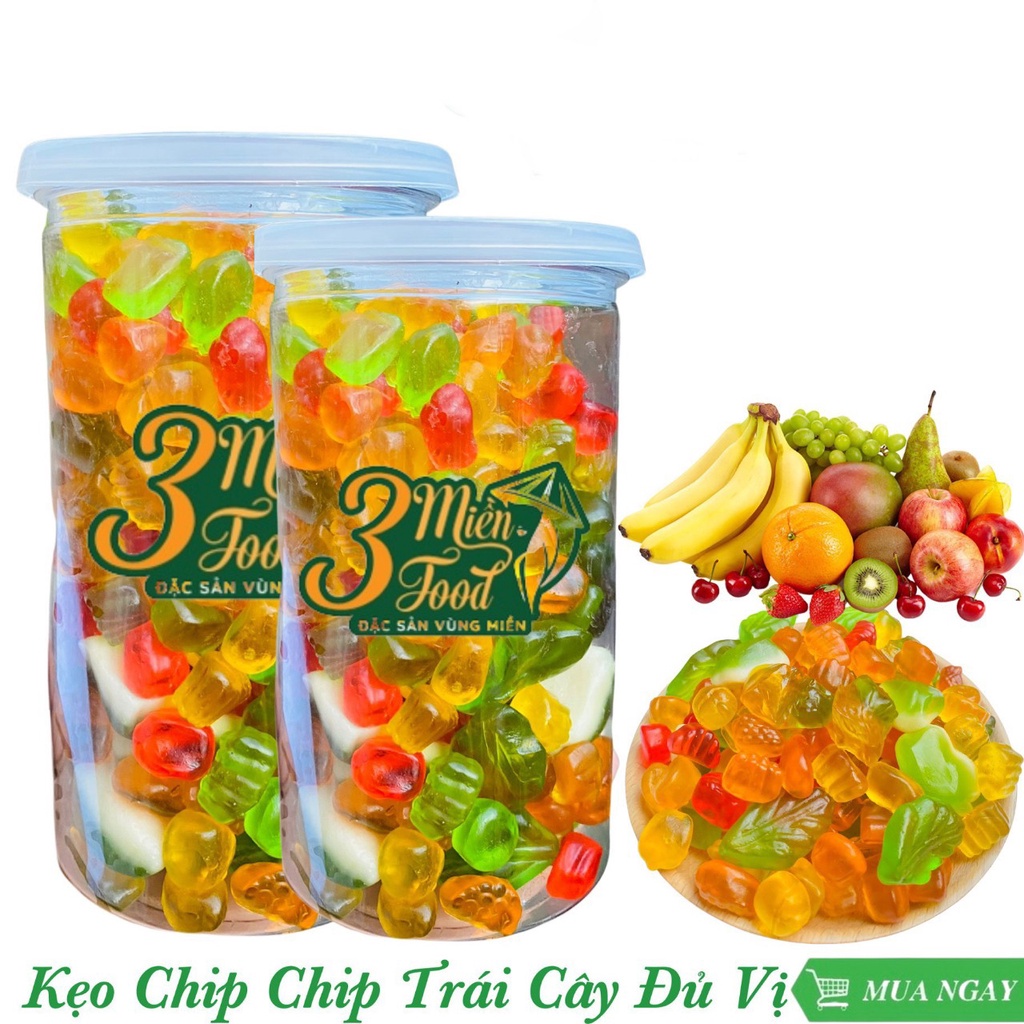 FREESHIP HŨ 450g kẹo dẻo chip chip thơm ngon hấp dẫn
